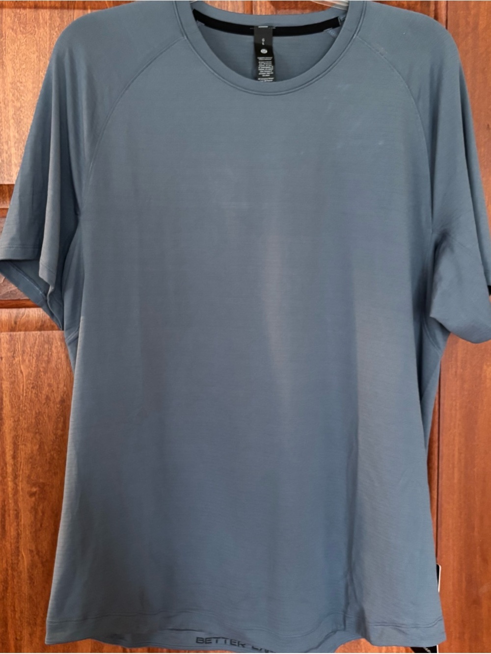 lululemon License to Train Short Sleeve Men’s Large Steel Blue - Picture 3 of 4